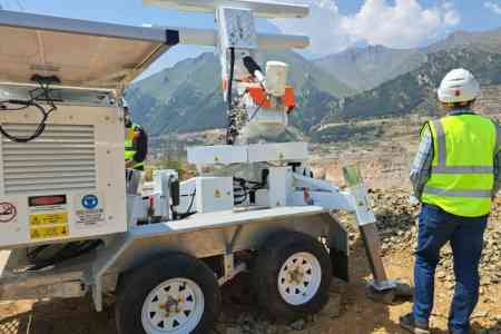 Зангезурский медно-молибденовый комбинат установил на месторождении первый в Армении радар мониторинга устойчивости склонов